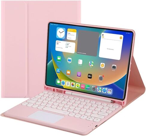 Touchpad Keyboard Case for Galaxy Tab A8 10.5 Inch 2022 SM-X200/X205/X207 with S Pen Holder, Candy Color Round Keys Magnetic Detachable Trackpad Keyboard，Teal in Saudi Arabia