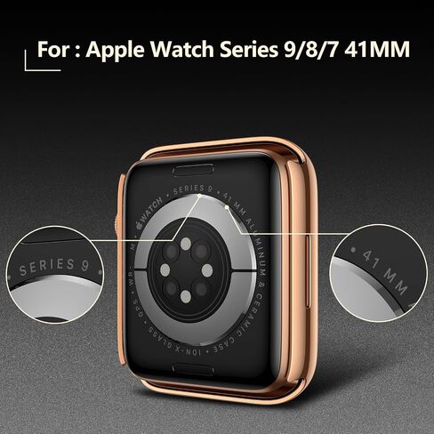 Julk [2 Pack] حالة ذهبية مع واقي الشاشة لسلسلة Apple Watch Series 3/2 38mm ، و 9 ساعات من الزجاج المقسّن مع غطاء واقعي صلب رفيع لـ IWatch [1 Gold + 1 Transparent] in Kuwait
