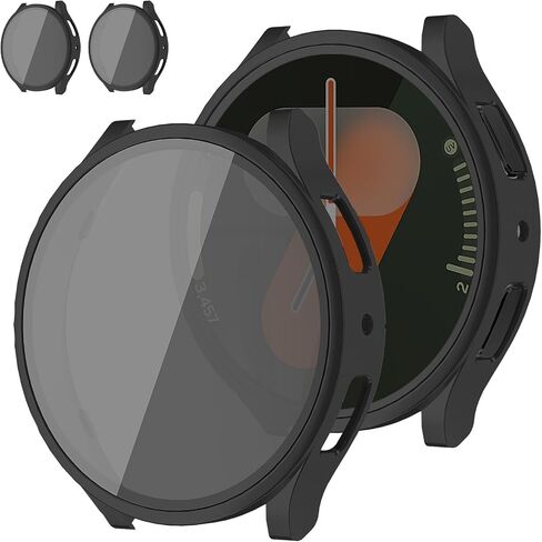 2 علبة حزمة لـ Samsung Galaxy Watch 7 واقي شاشة 44 مم 40 مم ، وخصوصية HD الزجاج المزدحمة+غطاء الوجه الصلب الصلب لسامسونج ووتش 7 حالة واقي الشاشة 40 44 مم ملحقات الرجال/النساء in Kuwait