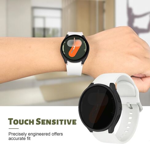 2 علبة حزمة لـ Samsung Galaxy Watch 7 واقي شاشة 44 مم 40 مم ، وخصوصية HD الزجاج المزدحمة+غطاء الوجه الصلب الصلب لسامسونج ووتش 7 حالة واقي الشاشة 40 44 مم ملحقات الرجال/النساء in Kuwait