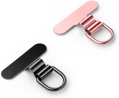 علامة تبويب Mini Metal Phone tether لـ iPhone ، مقطع حبل الهاتف الخليوي ، تصحيح حزام عالمي لحالات الهاتف الكاملة (شمبانيا الذهب+أسود) in Kuwait