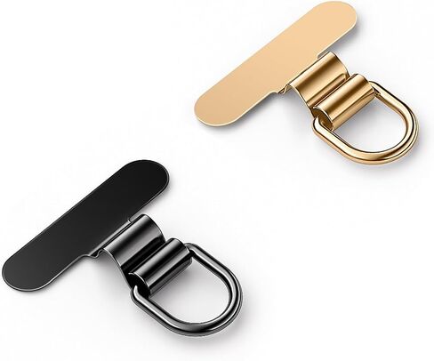 علامة تبويب Mini Metal Phone tether لـ iPhone ، مقطع حبل الهاتف الخليوي ، تصحيح حزام عالمي لحالات الهاتف الكاملة (شمبانيا الذهب+أسود) in Kuwait