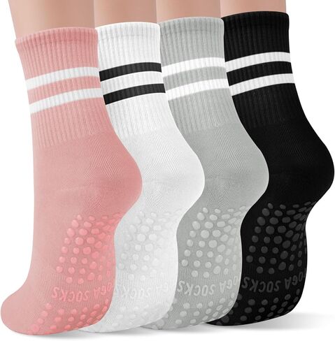 YSense Pilates Grip Socks for Women with Non Slip, Yoga Barre Socks Grippy Socks for Pilates, Dance, Ballet, Barre, Hospital in Kuwait