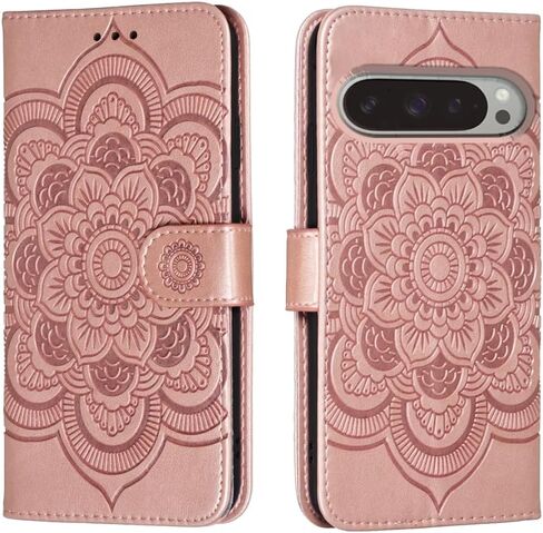for Google Pixel 9 Pro XL 6.8" Case Wallet with Card Holder Kickstand Magnetic Soft Leather Flip Fold Case for Google Pixel 9 Pro XL Cover (Gray) in Saudi Arabia