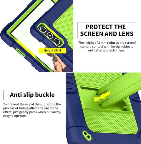 بالنسبة إلى Kadybe D106 Case/Meize Model D106 10.1 بوصة لوحي علبة مع حزام الكتف Kiskctand Kids Case Friendly Frackproof for Kadybe D106/Vozizov D106/Feonal 10.1 inch 2024 (Black) in Saudi Arabia