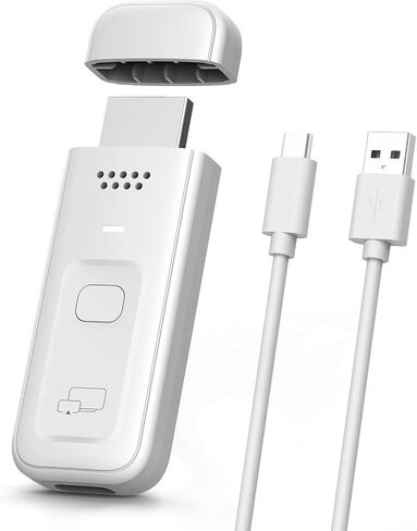 Wireless HDMI Transmitter and Receiver 2-in-1,Wireless HDMI Display Dongle Adapter,2.4G/5G 4K Decode 1080P Output Streaming Media Video/Audio from Laptop,PC,Smartphone to Monitor HDTV Projector(White) in Saudi Arabia