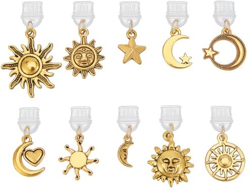 OLYCRAFT 10pcs غبار سد سد من النوع C مضادات الغبار المقابس 1 ~ 1.6 بوصة طويلة المقابس المقاومة للهواتف المحمولة مع معلقات Star Moon USB C CAPS PROTTORCER PROTTORTANTS PROPS MORTANTS لمعظم النوع C هاتف in Kuwait