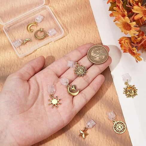 OLYCRAFT 10pcs غبار سد سد من النوع C مضادات الغبار المقابس 1 ~ 1.6 بوصة طويلة المقابس المقاومة للهواتف المحمولة مع معلقات Star Moon USB C CAPS PROTTORCER PROTTORTANTS PROPS MORTANTS لمعظم النوع C هاتف in Kuwait