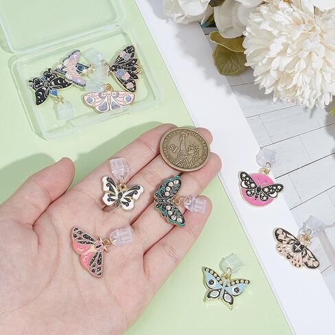 OLYCRAFT 10pcs type-c dust plug charm 1 ~ 1.3 inch phone anti-dust plugs with butterfly pendants mobile slutplack diproof moth usb c caps port presourtants for type-c usb phone in Kuwait