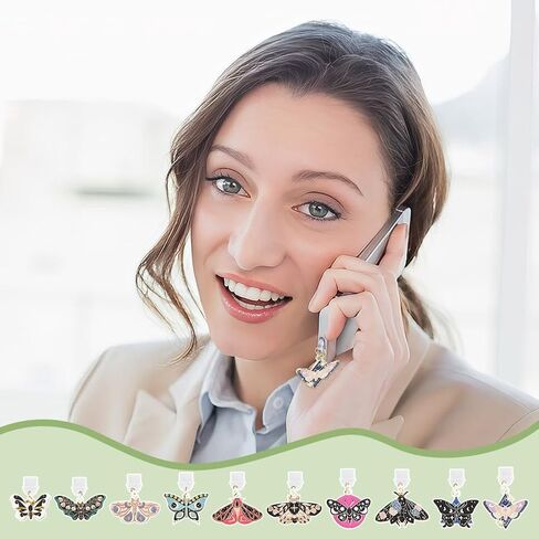 OLYCRAFT 10pcs type-c dust plug charm 1 ~ 1.3 inch phone anti-dust plugs with butterfly pendants mobile slutplack diproof moth usb c caps port presourtants for type-c usb phone in Kuwait