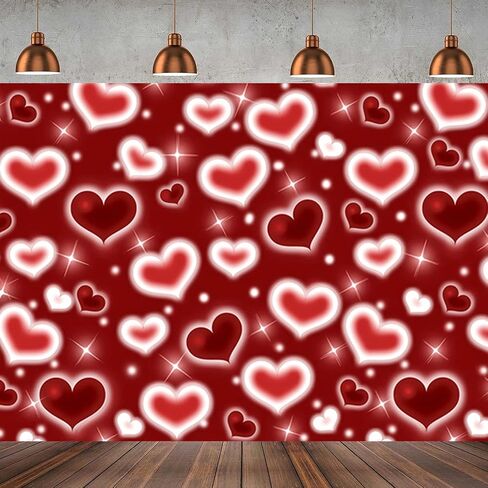 7x5ft Pink Heart Photo Backdrop 90s Backdrops for Photoshoot Valentine's Day Backdrop Women Men Happy Birthday Photography Background Banner in Saudi Arabia