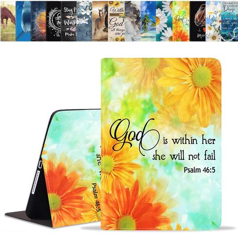 Case for Samsung Galaxy Tab A9 Plus 11 Inch 2023 Model (SM-X210/X216/X218), Slim Lightweight PU Leather Stand Cover with Auto Wake/Sleep,Christian Quotes Bible Verse Psalm 46:10 in Saudi Arabia