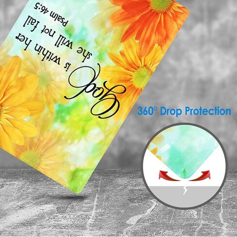 Case for Samsung Galaxy Tab A9 Plus 11 Inch 2023 Model (SM-X210/X216/X218), Slim Lightweight PU Leather Stand Cover with Auto Wake/Sleep,Christian Quotes Bible Verse Psalm 46:10 in Saudi Arabia