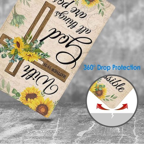 Case for Samsung Galaxy Tab A9 Plus 11 Inch 2023 Model (SM-X210/X216/X218), Slim Lightweight PU Leather Stand Cover with Auto Wake/Sleep,Christian Quotes Bible Verse Psalm 46:10 in Saudi Arabia