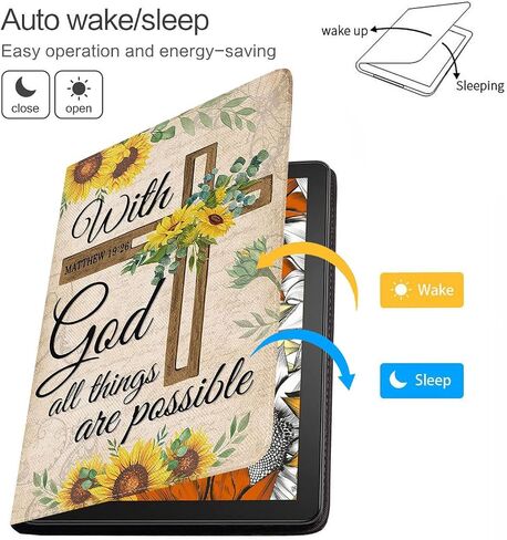Case for Samsung Galaxy Tab A9 Plus 11 Inch 2023 Model (SM-X210/X216/X218), Slim Lightweight PU Leather Stand Cover with Auto Wake/Sleep,Christian Quotes Bible Verse Psalm 46:10 in Saudi Arabia