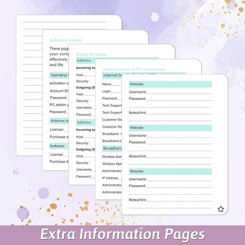 دفتر كلمة المرور المبسطة مع علامات تبويب أبجدية ، كتاب حارس مرمى كلمة المرور لكبار السن ، دفتر ملاحظات كلمة المرور غير المؤرخة المنظمة لتفاصيل تسجيل الدخول إلى عنوان الإنترنت ، 4.3 "x5.7" ، أسود in Kuwait