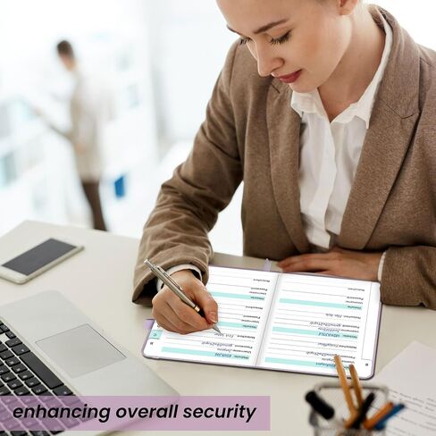 دفتر كلمة المرور المبسطة مع علامات تبويب أبجدية ، كتاب حارس مرمى كلمة المرور لكبار السن ، دفتر ملاحظات كلمة المرور غير المؤرخة المنظمة لتفاصيل تسجيل الدخول إلى عنوان الإنترنت ، 4.3 "x5.7" ، أسود in Kuwait