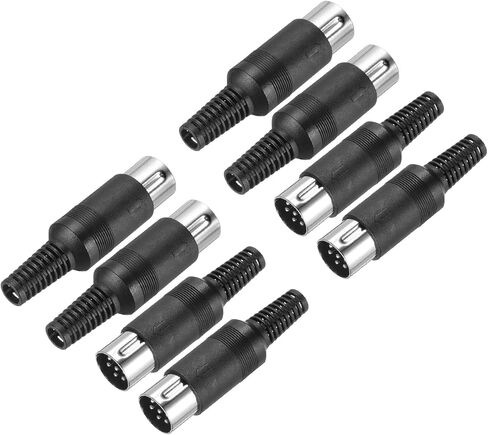 MECCANIXITY 8 Pcs S-Video DIN Male Socket 6 Pin Signal Transmission Din Plug Din Connector for TV DVD Computer Player(PS/2 Plug) in Saudi Arabia