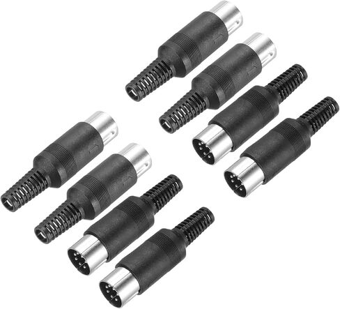 MECCANIXITY 8 Pcs S-Video DIN Male Socket 6 Pin Signal Transmission Din Plug Din Connector for TV DVD Computer Player(PS/2 Plug) in Saudi Arabia