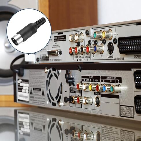 MECCANIXITY 8 Pcs S-Video DIN Male Socket 6 Pin Signal Transmission Din Plug Din Connector for TV DVD Computer Player(PS/2 Plug) in Saudi Arabia