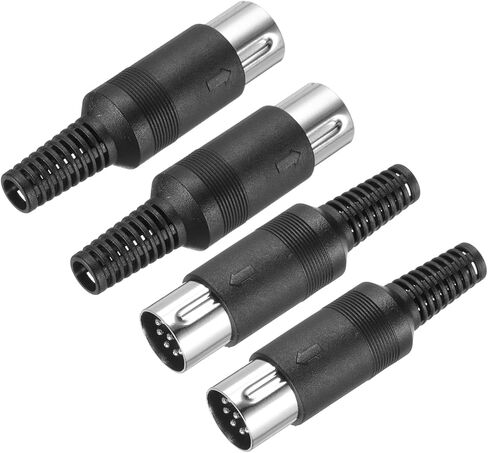 meccanixity 4 pcs s-video din male socket 7 pin signmanced din plug din connector for tv dvd player (ps/2 plug) in Saudi Arabia