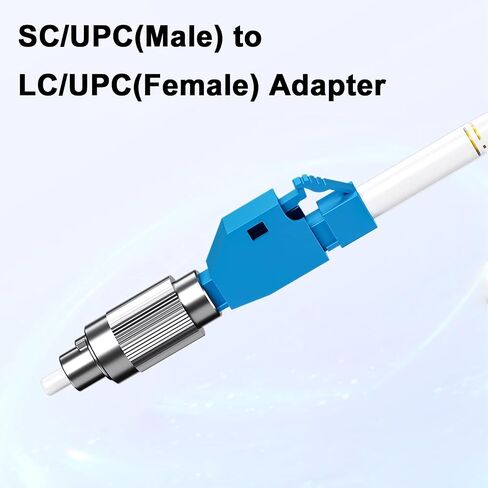 Duttek Single Mode UPC Male to LC UPC Female Hybrid Optical Fiber Cable Adapter Compatibility with Visual Fault Locator Connector and Optical Power Meter 4Pack in Saudi Arabia