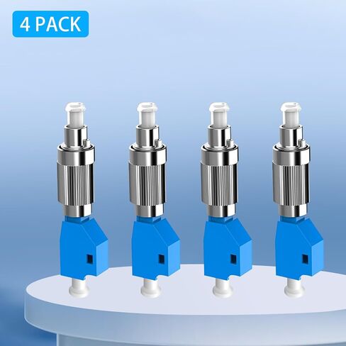 Duttek Single Mode UPC Male to LC UPC Female Hybrid Optical Fiber Cable Adapter Compatibility with Visual Fault Locator Connector and Optical Power Meter 4Pack in Saudi Arabia