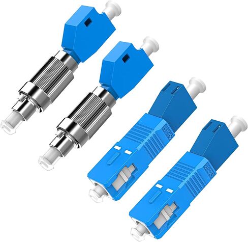 Duttek Single Mode UPC Male to LC UPC Female Hybrid Optical Fiber Cable Adapter Compatibility with Visual Fault Locator Connector and Optical Power Meter 4Pack in Saudi Arabia