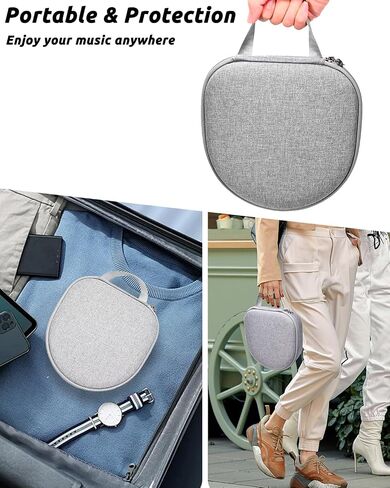 RAIACE Hard Travel Storage Case for Sony WH-CH720N Headphone, with Small Pocket for Cables and Accessories. - (Case Only) - Black in Saudi Arabia