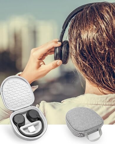 RAIACE Hard Travel Storage Case for Sony WH-CH720N Headphone, with Small Pocket for Cables and Accessories. - (Case Only) - Black in Saudi Arabia