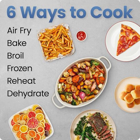 Chefman Air Fryer TurboFry 7-Qt, 6-in-1 High-Powered 450°F Cooking for Crispier Results, Compact Space-Saving Design, Air Fry, Bake, Broil, Reheat, Dehydrate, Defrost, Fast & Even Cooking – Black in Saudi Arabia