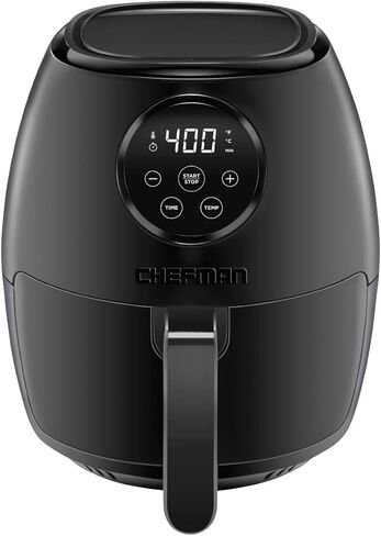 طهاة طيار طيران توربوفري 7-QT ، 6 في -1-طهي 450 درجة فهرنهايت لنتائج أكثر هشاشة ، وتصميم مضغوط لتوفير المساحة ، قلى الهواء ، الخبز ، اللحم ، التسخين ، الجفاف ، إزالة الجليد ، سريع وحتى الطهي-الأسود-الأسود-الأسود in Kuwait