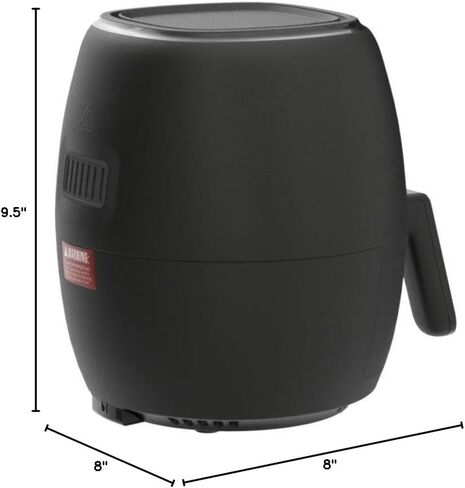 طهاة طيار طيران توربوفري 7-QT ، 6 في -1-طهي 450 درجة فهرنهايت لنتائج أكثر هشاشة ، وتصميم مضغوط لتوفير المساحة ، قلى الهواء ، الخبز ، اللحم ، التسخين ، الجفاف ، إزالة الجليد ، سريع وحتى الطهي-الأسود-الأسود-الأسود in Kuwait