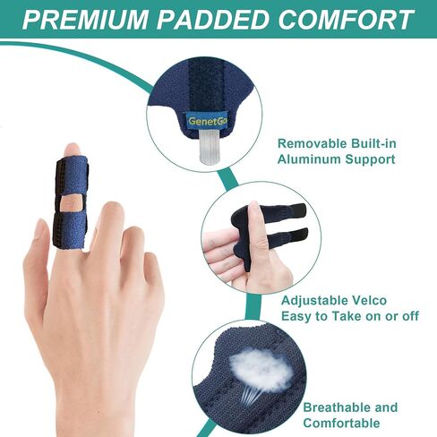 Trigger Finger Splint, 2pcs Finger Support Brace Mallet Finger Brace for Index, Middle, Ring Finger - Tendon Release & Pain Relief-Black in Saudi Arabia