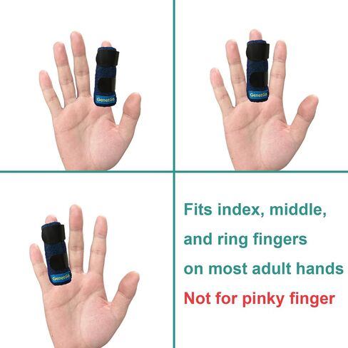 Trigger Finger Splint, 2pcs Finger Support Brace Mallet Finger Brace for Index, Middle, Ring Finger - Tendon Release & Pain Relief-Black in Saudi Arabia
