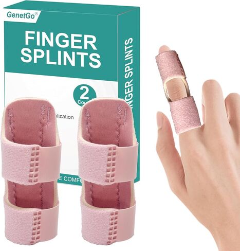 Trigger Finger Splint, 2pcs Finger Support Brace Mallet Finger Brace for Index, Middle, Ring Finger - Tendon Release & Pain Relief-Black in Saudi Arabia