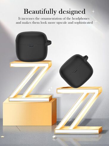 Case for JBL Tune Flex - True Wireless Noise Cancelling Earbuds,Soft Protective,BOVUGAC Silicone Case Cover with Keychain & Cleaning Kit & Lanyard for JBL Tune Flex Earbuds-Pink in Kuwait