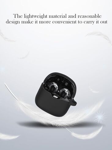 Case for JBL Tune Flex - True Wireless Noise Cancelling Earbuds,Soft Protective,BOVUGAC Silicone Case Cover with Keychain & Cleaning Kit & Lanyard for JBL Tune Flex Earbuds-Pink in Kuwait