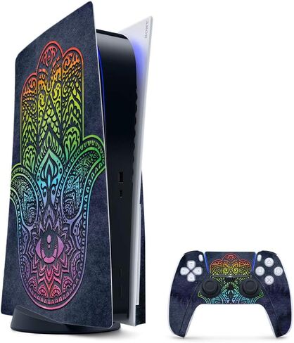 MightySkins Gaming Skin for PS5 / Playstation 5 Digital Edition Bundle - Purple Airbrush | Protective Viny wrap | Easy to Apply and Change Styles | Made in The USA in Saudi Arabia