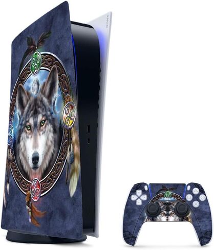 MightySkins Gaming Skin for PS5 / Playstation 5 Digital Edition Bundle - Purple Airbrush | Protective Viny wrap | Easy to Apply and Change Styles | Made in The USA in Saudi Arabia