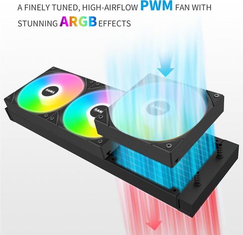 SAMA L60 CPU AIO COARDER ، 360 مم مبرد سائل ، 2000 دورة في الدقيقة 4PIN PWM CHAP in Kuwait