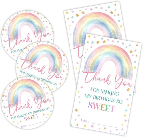 40 PCS Sweet Party Stickers - شكرًا لك على جعل عيد ميلادي حلوًا جدًا - 20 ملصقًا مستديرًا و 20 علامات الكعك الآيس كريم للهدية ، وأختام المغلف ، وصالح الحفلات واللوازم - A03 in Kuwait