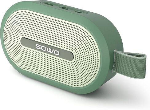 SOWO Wireless Portable Small Speaker, Ultra Magnetic Bluetooth Speaker for Golf Car, Coverless IP67 Waterproof, 24 H Playtime, Pro Sound, Clip On Design for Outdoor, Indoor - Black in Saudi Arabia