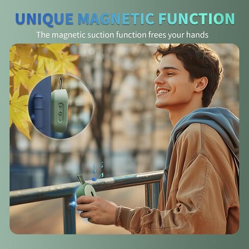 SOWO Wireless Portable Small Speaker, Ultra Magnetic Bluetooth Speaker for Golf Car, Coverless IP67 Waterproof, 24 H Playtime, Pro Sound, Clip On Design for Outdoor, Indoor - Black in Saudi Arabia