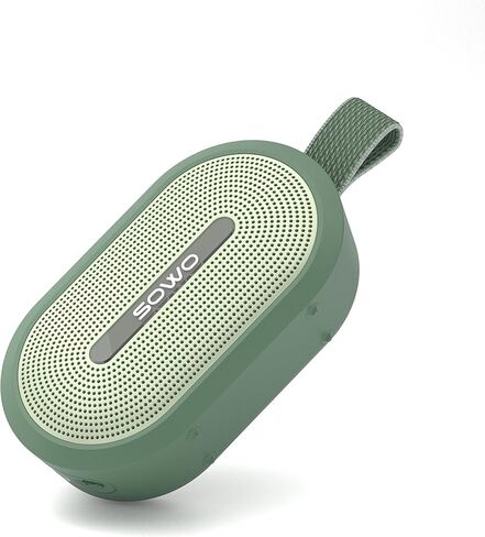 SOWO Wireless Portable Small Speaker, Ultra Magnetic Bluetooth Speaker for Golf Car, Coverless IP67 Waterproof, 24 H Playtime, Pro Sound, Clip On Design for Outdoor, Indoor - Black in Saudi Arabia