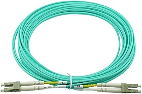 كابل تصحيح الألياف QSFPTEK OM3 LC إلى LC، 10 جيجابايت مزدوج LC-LC 50/125um سلك ألياف ضوئية متعدد الأوضاع LSZH 10 متر (33 قدمًا) - قطعتان in Saudi Arabia