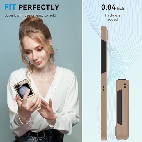 Kowauri for Samsung Galaxy Z Flip 6 Case, Slim Hard Cover Gradient Color Galaxy Z Flip 6 Phone Case, Ultra Thin Anti-Scratch Shockproof Protective Case for Samsung Galaxy Z Flip 6 5G (Silver Grey) in Saudi Arabia