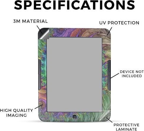 Tablet Skin Compatible with Barnes & Noble Nook GlowLight 4 (2021) - Blue Modern Camo - Premium 3M Vinyl Protective Wrap Decal Cover - Easy to Apply | Crafted in The USA by MightySkins in Saudi Arabia