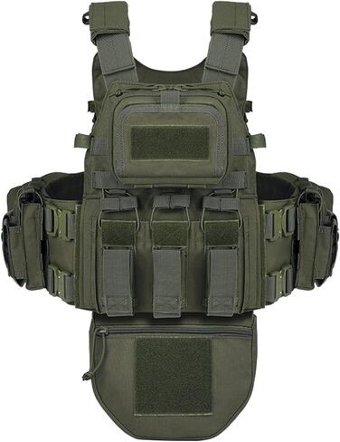 YAKEDA Tactical Training Vest with PALS System - Multi-Pocket Adjustable Straps Quick-Release Buckle for Hunting in Kuwait