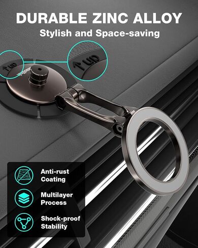 حامل هاتف Smolink Magnetic Car ، من أجل Magsafe Car Mount Never Drop ، Universal 360 ° Pro Adlemable Car Phone حامل لجهاز iPhone 16 Pro Max 15 14 13 Series ، Green in Kuwait